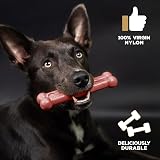 Tasty Bone Nylon Dog Chew Toy Bacon for Small Dogs Indestructible UK Made view 2