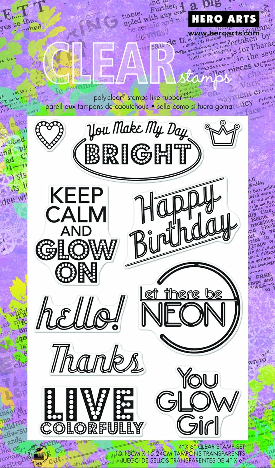 Download Amazon.com: Hero Arts Glow Girl Clear Stamp Set: Arts, Crafts & Sewing