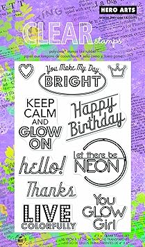 Download Amazon.com: Hero Arts Glow Girl Clear Stamp Set: Arts, Crafts & Sewing