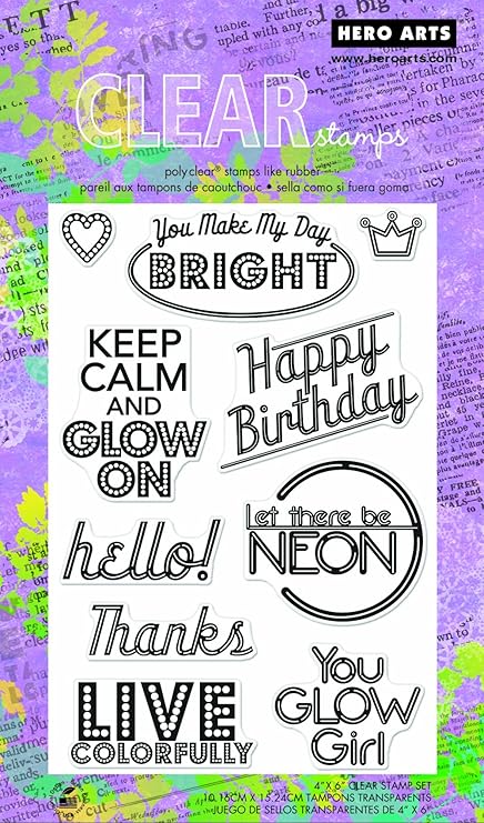 Download Amazon.com: Hero Arts Glow Girl Clear Stamp Set: Arts, Crafts & Sewing