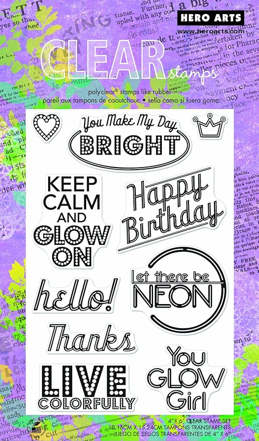 Download Amazon.com: Hero Arts Glow Girl Clear Stamp Set: Arts, Crafts & Sewing