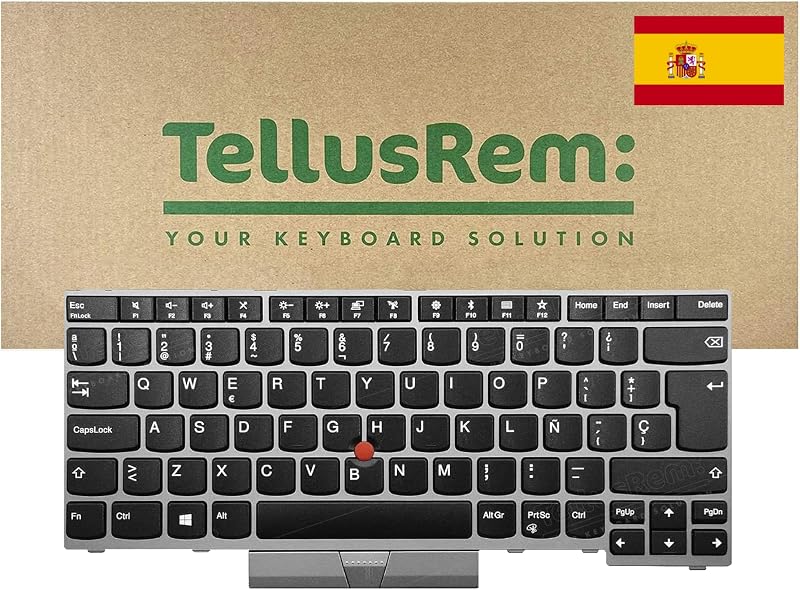 TellusRem Spanish Keyboard Non-Backlit for Lenovo Thinkpad T480s T490 L480 L490