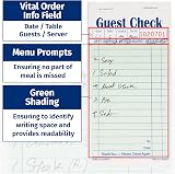 Gorilla Supply Guest Check Book 500 Ct Green Carbonless 2-ply Order Pad Server view 4