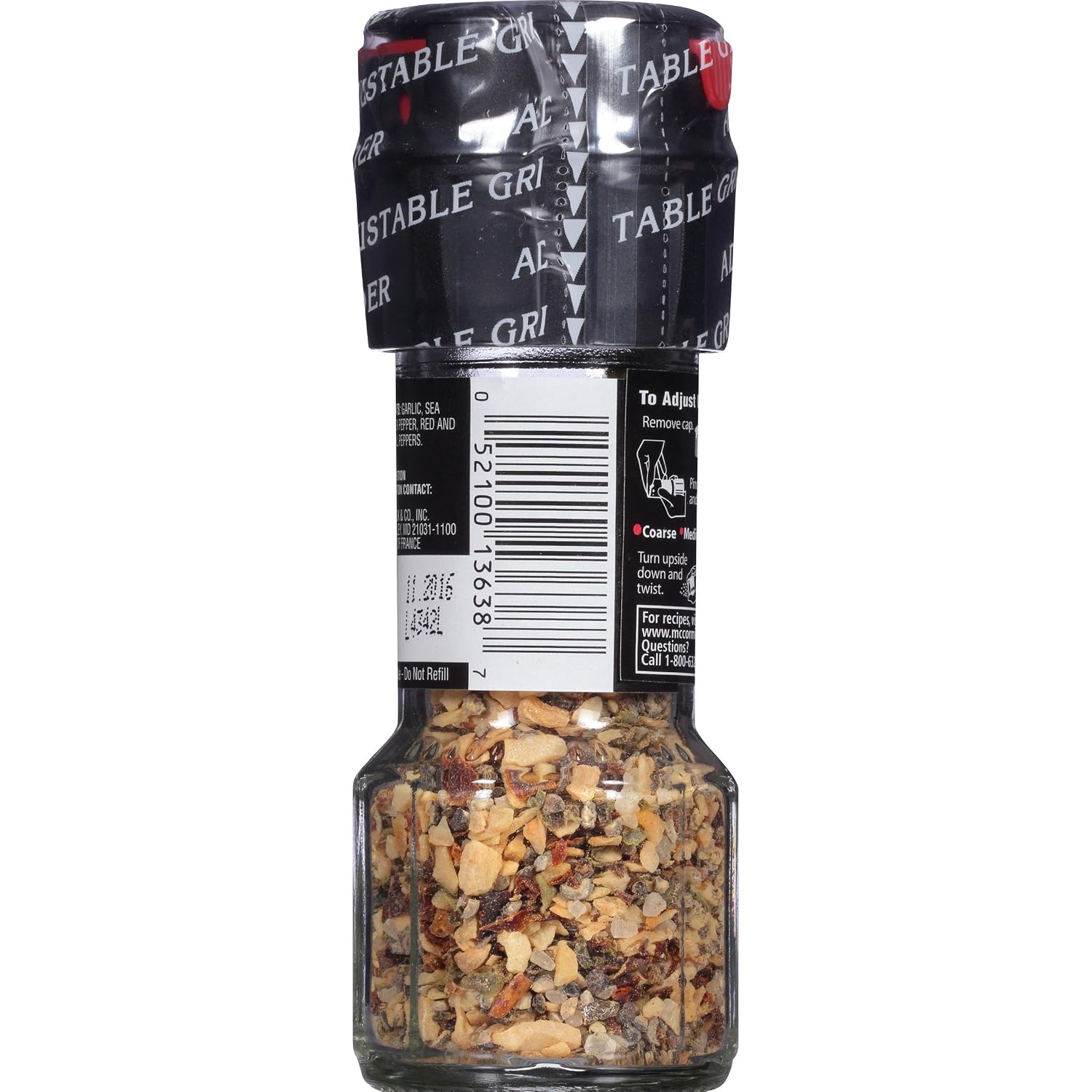 Mccormick garlic pepper seasoning grinder (052100136387)