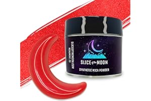 SLICE OF THE MOON Pink Red Mica Powder | Skin Safe, Fine Pigment Powder for Epoxy Resin, Body Butter, Lip Gloss, Candle Color Dye, Soap Colorant & Slime Pigment Dust — 0.42oz (12g)