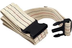 Essential Medical Supply Cotton Blend Walking Gait and Standing Belt with Secure Plastic Buckle, 54 Inch Length - Perfect for Elderly and Patients Requiring Assistance with Transfers