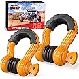 Nilight 2 Pack 3/4" D-Ring Shackle with 7/8" Screw Pin 41,887lbs Break Strength, Heavy Duty Off Road Recovery Shackle with Isolators Washers for Use with Tow Strap, Winch, Off-Road Jeep Truck Vehicle