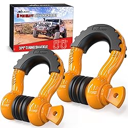 Nilight 2 Pack 3/4" D-Ring Shackle with 7/8" Screw
