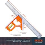 PRESCH 300mm Combination Square Metric with Stop Ruler Scribing Tool view 2