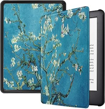 Capa Com Película De Tela Embutida Capa Kindle 10ª Geracao Com Iluminacao Embutida Auto Hibernacao Fecho Magnetico Apricot Flower Amazon Com Br