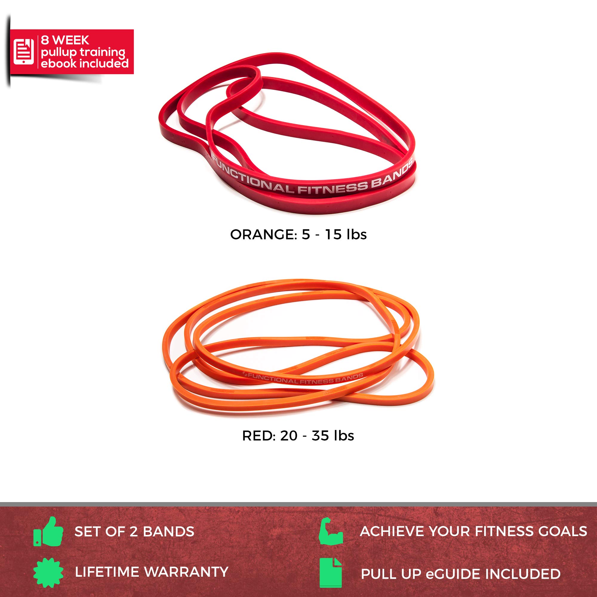 Rubberbanditz Pull-Up Assist Bands Set - Heavy Duty Resistance Bands For Training, CrossFit, & Mobility