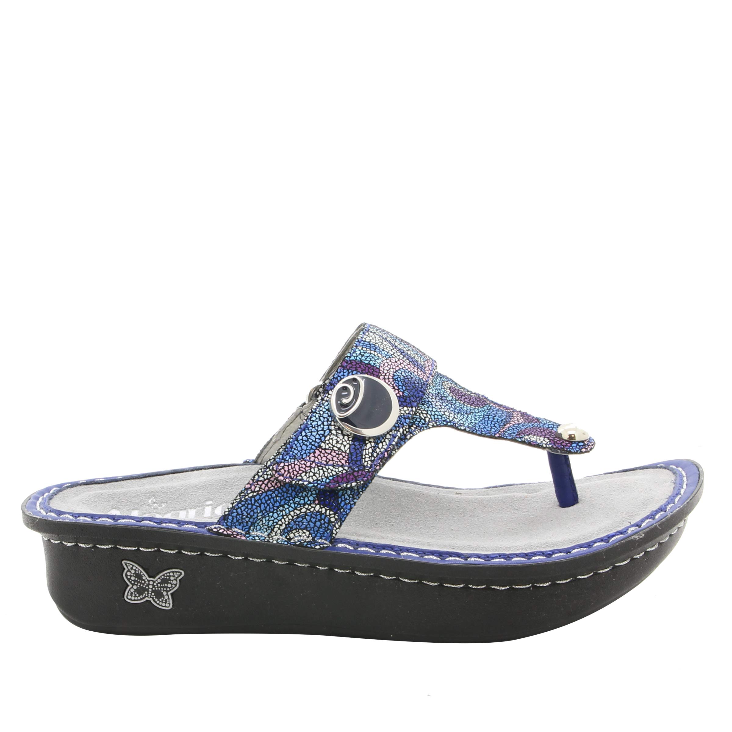 Alegria Womens Carina Leather Thong Sandal - Image 3