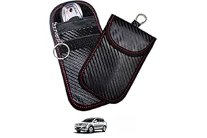 BFXM 2 Pcs Faraday Bag for Car Keys, RFID Signal Blocking Pouch, Anti-Theft Key Fob Protector, Cell Phone Signal Blocker Case, Car Key Fob Cage