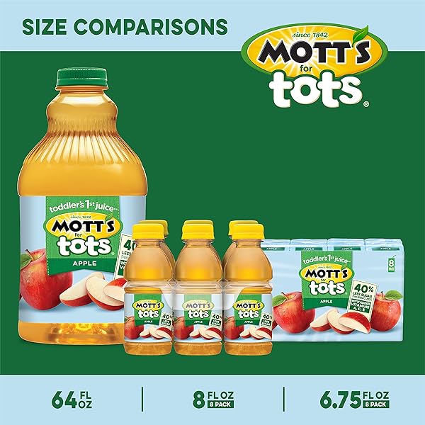 MOTT’S FOR TOTS APPLE, 6.75 FL OZ BOXES, 8 PACK