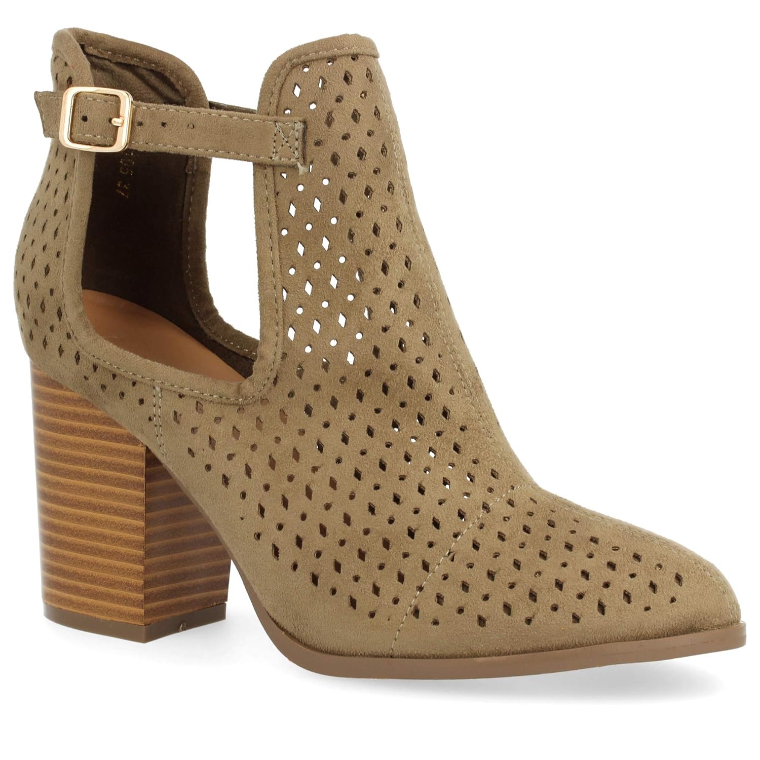 Botines Camperos Botines De Tacón Alto Para Mujer Lateral