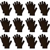 jiebor 12 Pairs Kids Warm Winter Knit Gloves for Boys Girls Children Kids