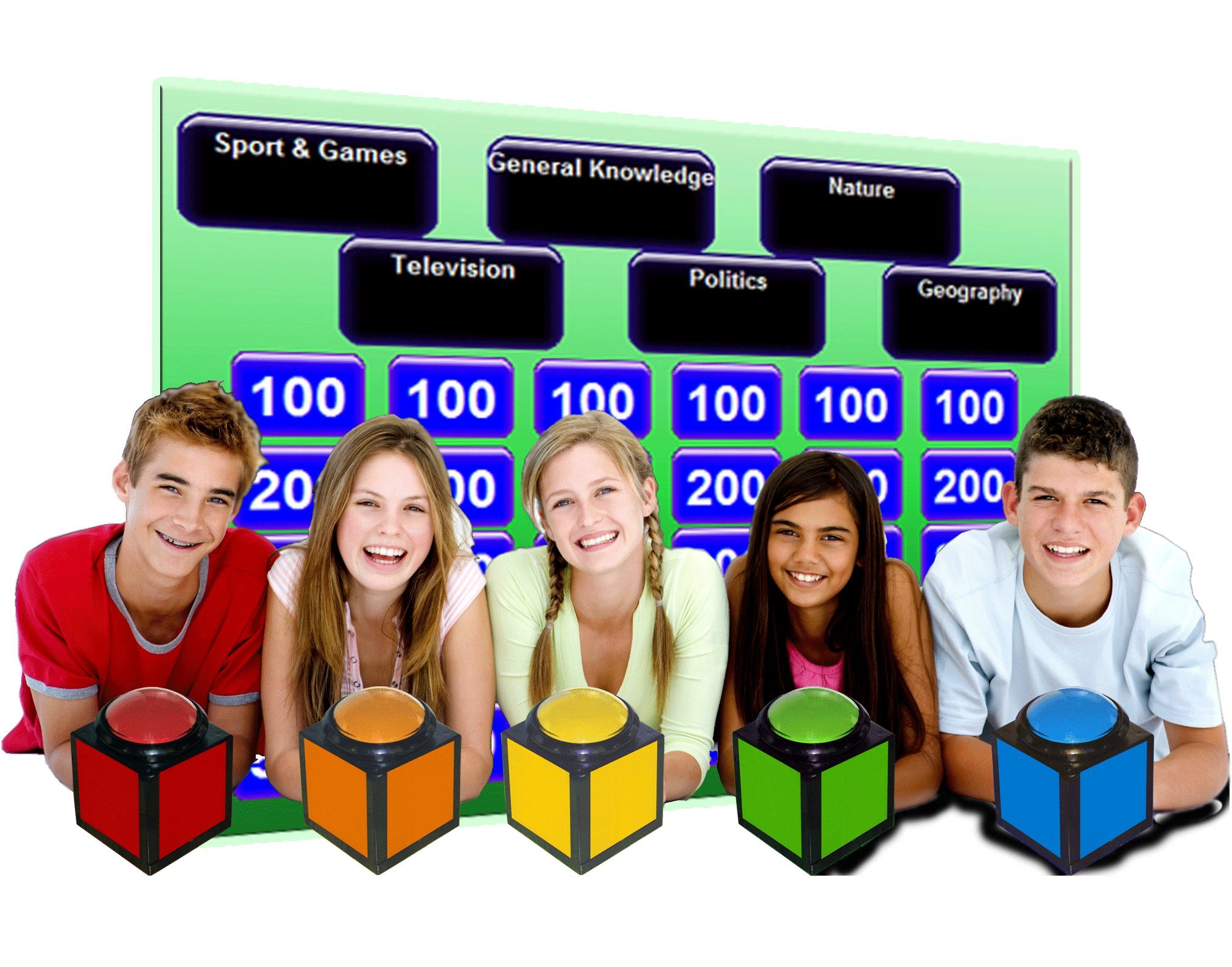 DigiGames, Inc Wireless Buzzer - Quiz Buzzers for 5 Players