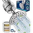 Cobbe 6-Setting High Pressure Filtered Shower Head Combo, Detachable Rain Shower Head with 20 Stage Shower Head Filter for Hard Water - Remove Chlorine and Harmful Substances, Chrome
