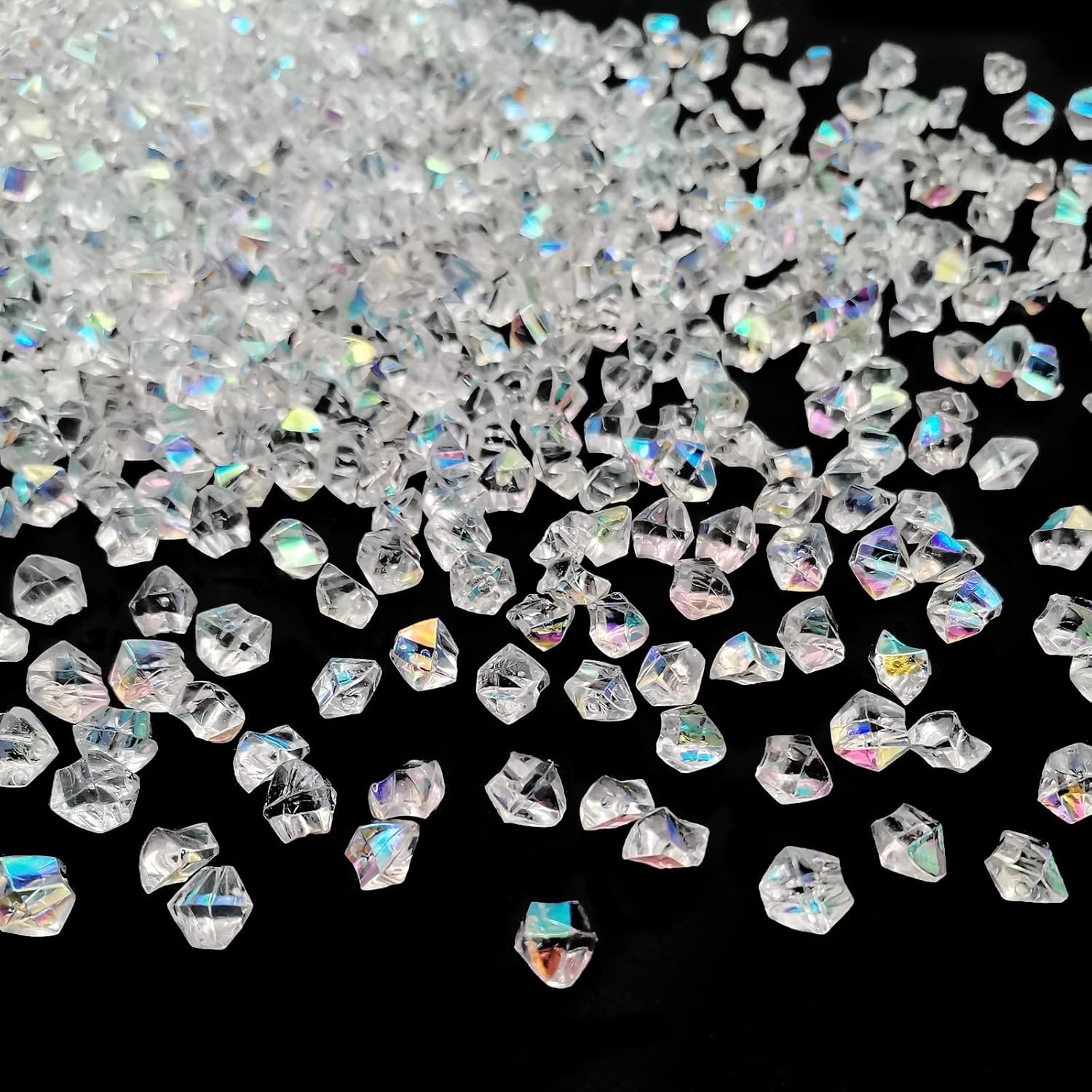 Vase Fillers - LYFJXX 6 * 9 mm Acrylic Vase Fillers 1400 PCS Colorful Ice Rocks, Acrylic Gems Crystals Clear Rocks Plastic Diamonds Vase Centerpiece for Vase Fillers Party Table