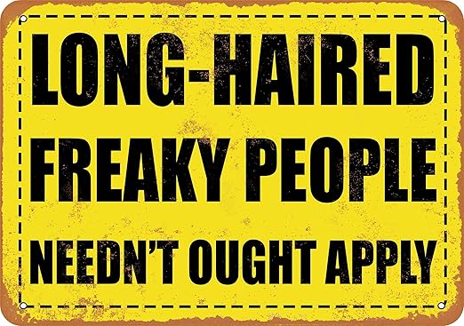 Amazon Com Wall Color 10 X 14 Metal Sign Long Haired Freaky