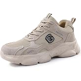 GUYISAKJ Steel Toe Shoes for Men Women Safety Work Sneakers | Puncture-Resistant,Wear-Resistant,Cushioned,Low-Top,Lace-Up,Warehouse,Factory,Workshop,Logistics,Maintenance