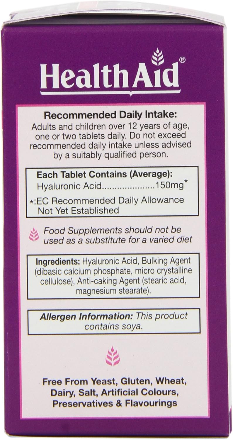 HealthAid Hyalurovit - Pack of 30 Tablets, 30 count (Pack of 1) - Image 3