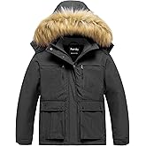Pursky Girl's Waterproof Ski Jacket Kids Winter Snow Coats Fleece Raincoat Parka