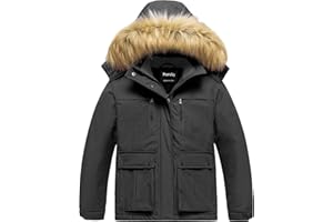 Pursky Girl's Waterproof Ski Jacket Kids Winter Snow Coats Fleece Raincoat Parka