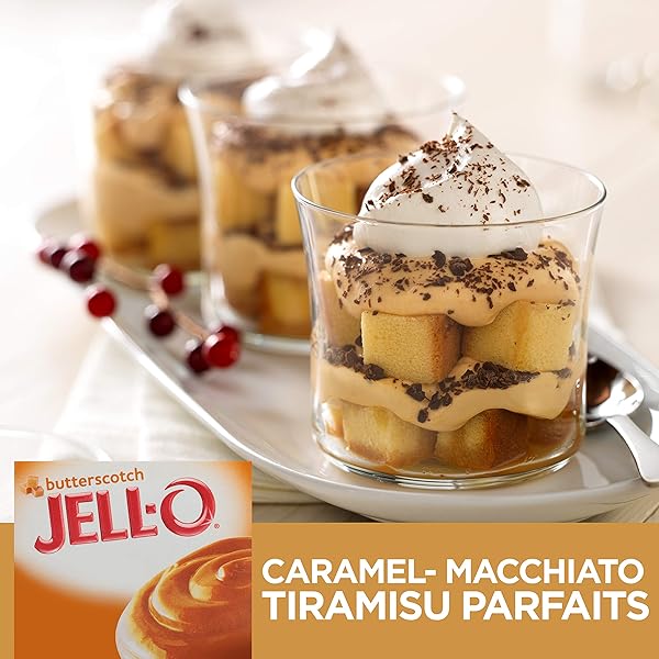 JELL-O BUTTERSCOTCH INSTANT PUDDING & PIE FILLING MIX, 3.4 OZ – PACK OF 24