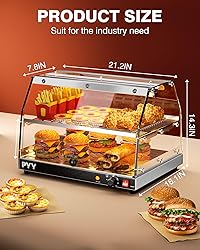 PYY Commercial Food Warmer Display, 2-Tier Electric