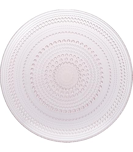 Barski European Glass Charger Plates - 12.5 Inch Diameter, Set Of 2, Clear With Designed Border