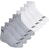 PUMA Boys' High Quarter Crew Socks (8-Pack)