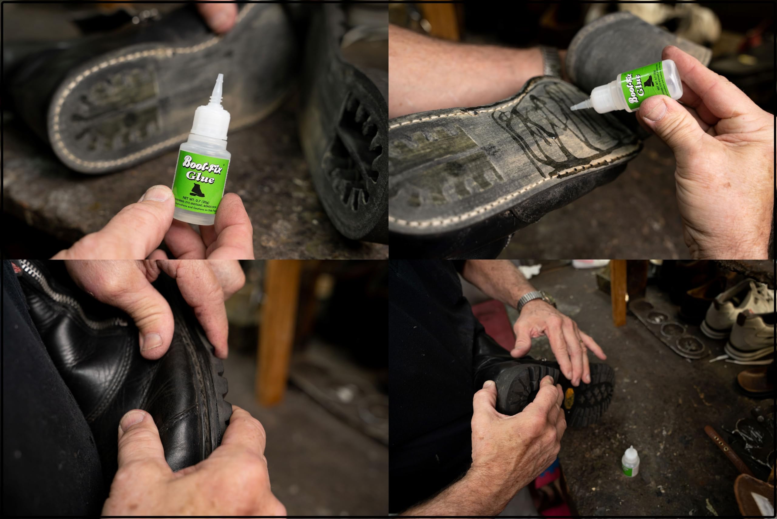 Boot-Fix Shoe Glue – Professional Grade Shoe Repair Adhesive for Boots, Shoes, & More – Instant Bond, Clear Drying, Flexible, & Durable – Perfect for Leather, Rubber, & All Footwear (20g Tube)