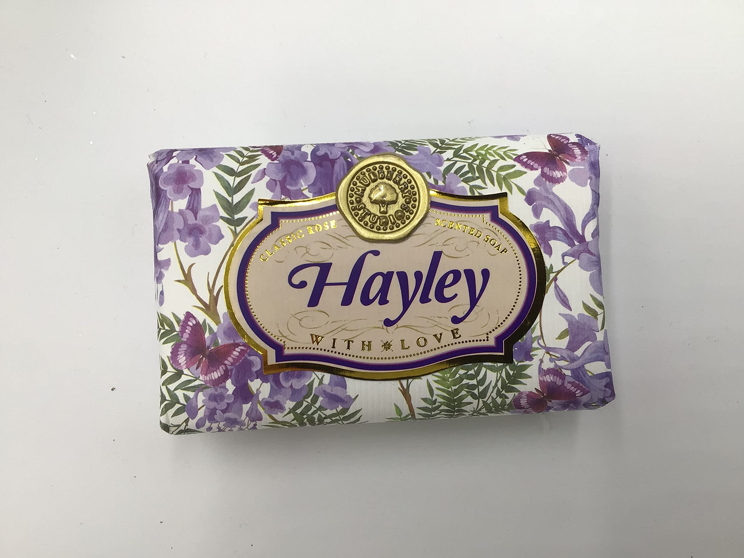 Hayley - Gift Soap Bar For Her Birthday Rose Scent Mum Grandmother Cleanser Lather Present Girl