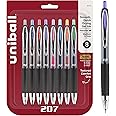 uni-ball 207 Retractable Gel Pens, Medium Point (0.7mm), Assorted Colors, 8 Count