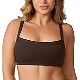 UNISSU Hugcurve Adjustable Sports Bra Square Neck Wireless Padded Yoga Workout Tops