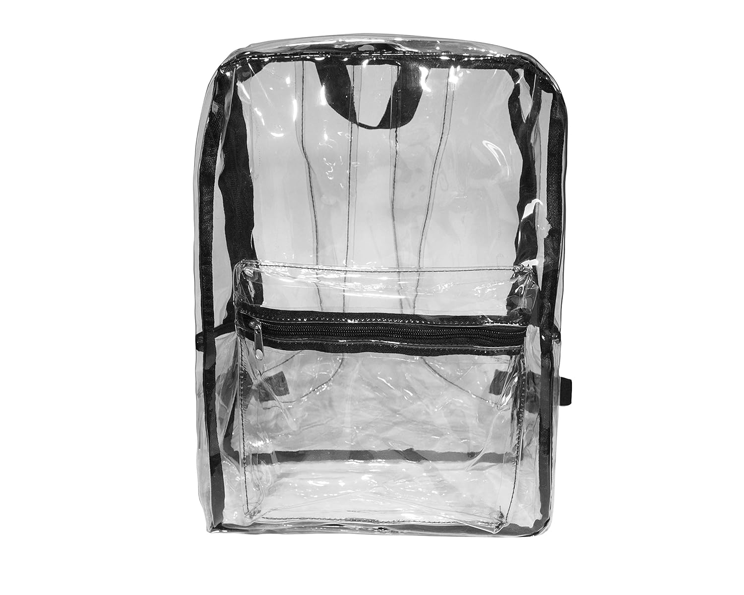 Sencilla mochila transparente de forma cuadrada.