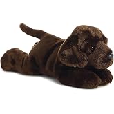 Aurora Flopsie 12.5" Chocolate Lab Max Adorable Stuffed Animal | Lifelike animal details in a relaxed resting pose