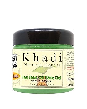 Khadi Natural Herbal Tea Tree Oil Gel for Men Women 180gm | With Aloevera