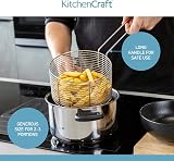 KitchenCraft Large Chip Pan with Basket and Lid Induction Safe Stainless Steel view 5