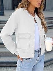 ANRABESS Women Cropped Bomber Jacket 2025 Fashion