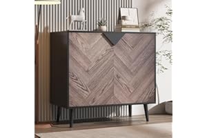 Garvee Small Storage Cabinet with 2 Doors, Modern Sideboard Buffet Cabinet with Storage, Free Standing Accent Table for Dinin