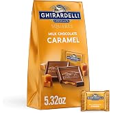 Ghirardelli, Milk Chocolate Squares with Caramel Filling, 5.3 Ounce | Creamy milk chocolate with luscious caramel filling; individually wrapped for gifting, sharing, entertaining and candy dishes