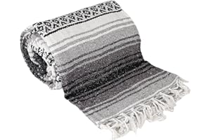 Canyon Creek Authentic Mexican Yoga Falsa Blanket (Grey)