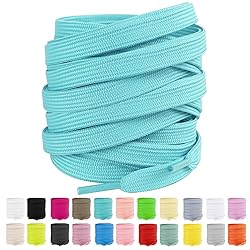 LUOFMISS 2 Pairs Flat Shoe Laces 5/16" Athletic