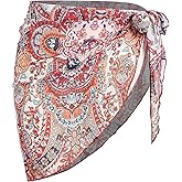 ZAFUL Boho Beach Cover Ups for Women Sarong Coverups Sheer Bikini Chiffon Wraps Skirts for Swimwear