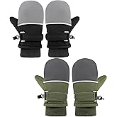 ENBAOHUI Baby Waterproof Mittens Threaded waterproof Mitten Fleece Lined Glove Kids Snow Ski Mitten for Boys Girls