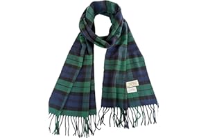 NY GOLDEN FASHION Unisex Cashmere-Feel Scarf, Tartan Plaid Pattern, 72 x 12 Inches, Winter Collection