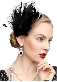 Amazon Com 1920s Gatsby Acessories Peacock Costume Hair Clip With