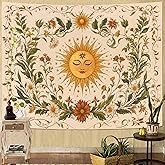 Spenlife Sun Tapestry Boho Tapestry for Bedroom Yellow and Green Tapestries Wall Hanging Bedroom Living Room Wall Art and Home Decor 60x80